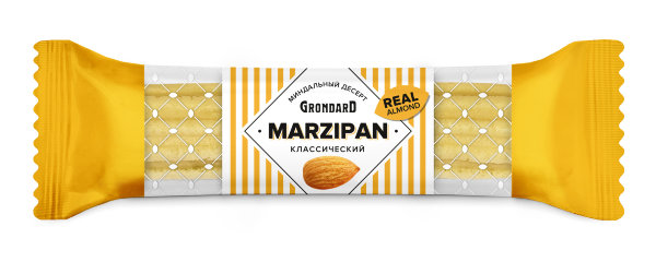 №1 TM Grondard   (10361) Батончики НЕглазированные Марципановые Классика, (28шт по 40г)        в Дзержинске