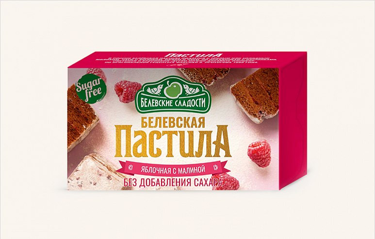  Пастила  200г диетическая с МАЛИНОЙ, НОВЫЙ ФОРМАТ (4*50г)   в Дзержинске