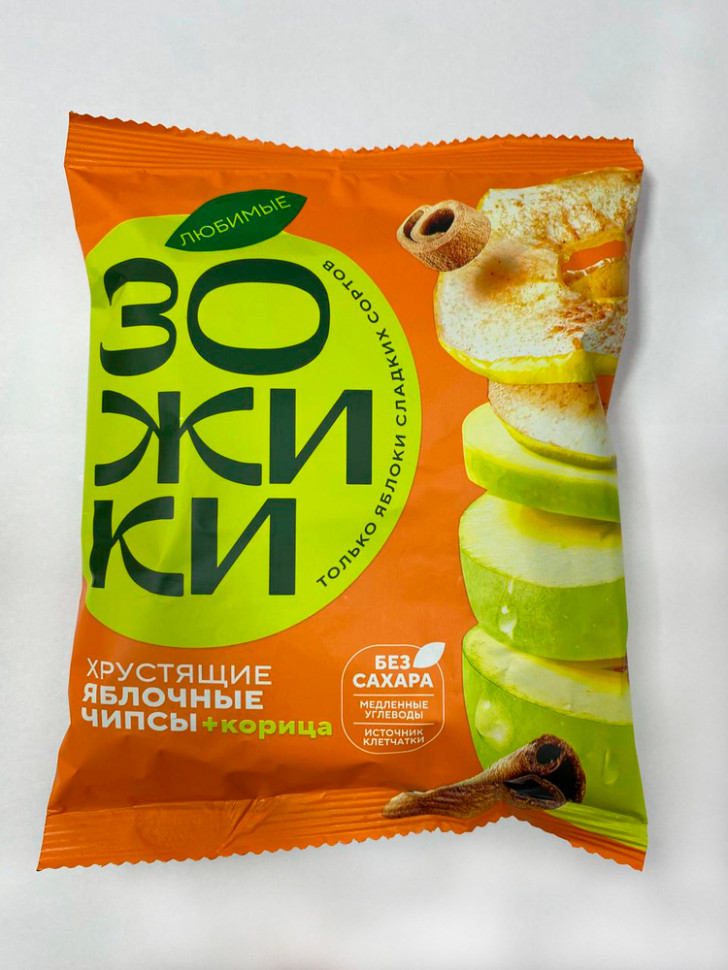  Зожики Яблочные+корица чипсы, 25г  в Дзержинске