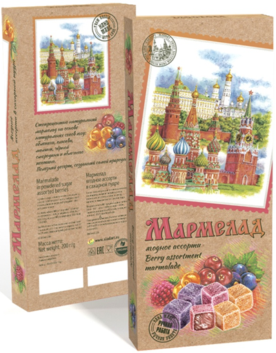  Сладарт Мармелад Ассорти ягодное в сахарной пудре, 200г    в Дзержинске